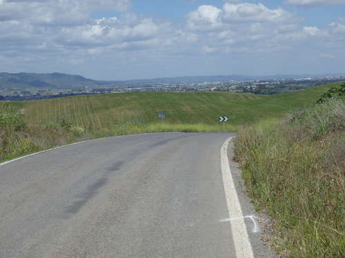 The far right white buildings are the city center of C&oacute;rdoba.
